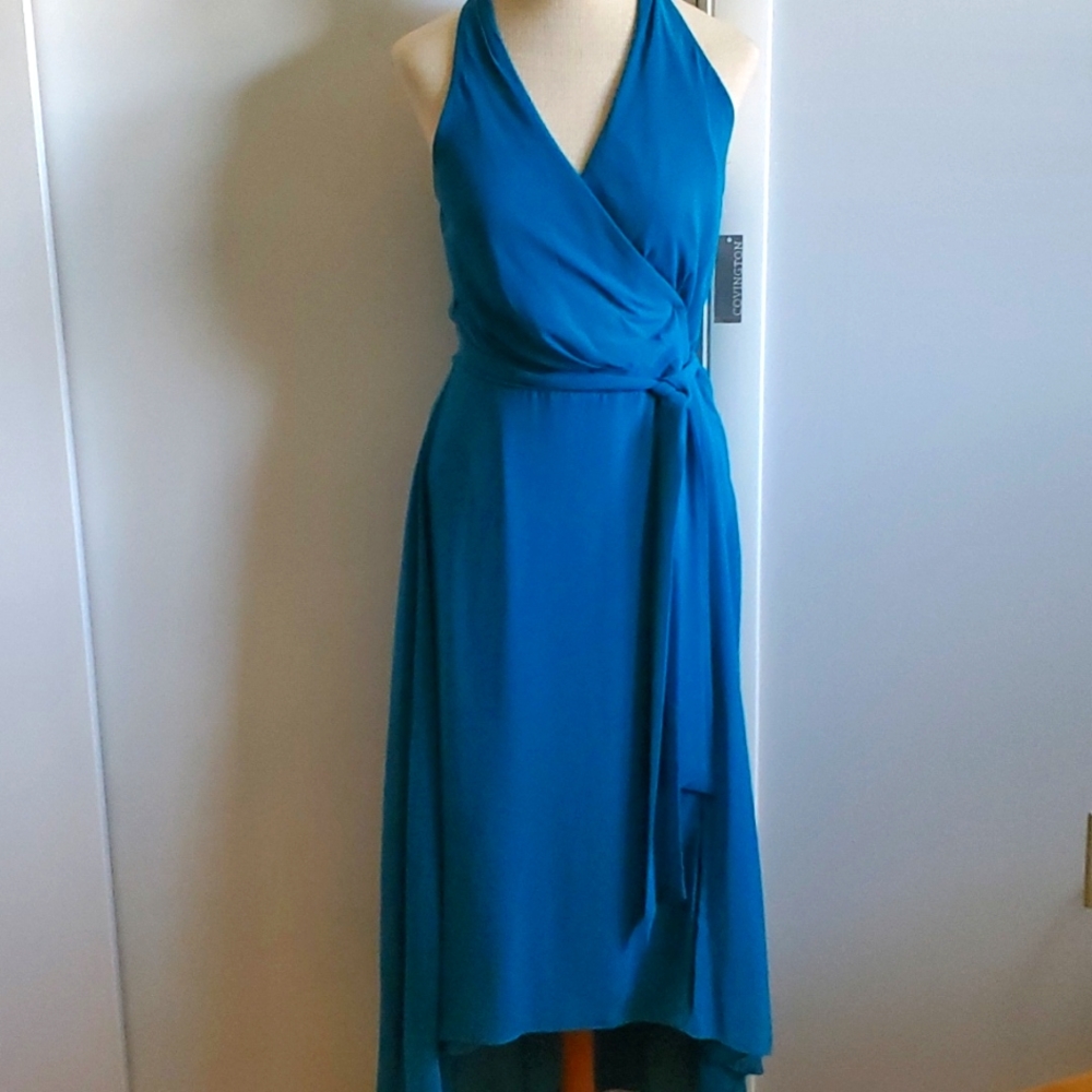 Elegant but Simple Teal Chiffon Dress
